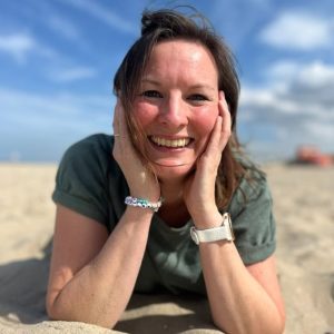 Ik op strand